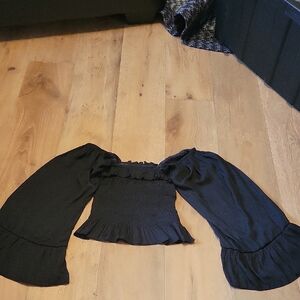 C'isa Black Crop Top Size Small